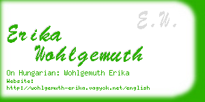 erika wohlgemuth business card